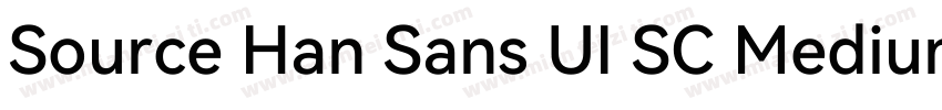Source Han Sans UI SC Medium字体转换